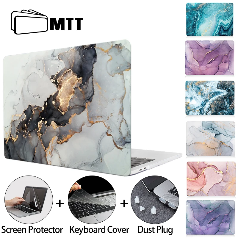 capa mtt para macbook air 136 m2 a2681 pro m1 14 13 16 touchbar marble hard coverpara macbook ar 13 polegadas laptop case a2337 a2338 01