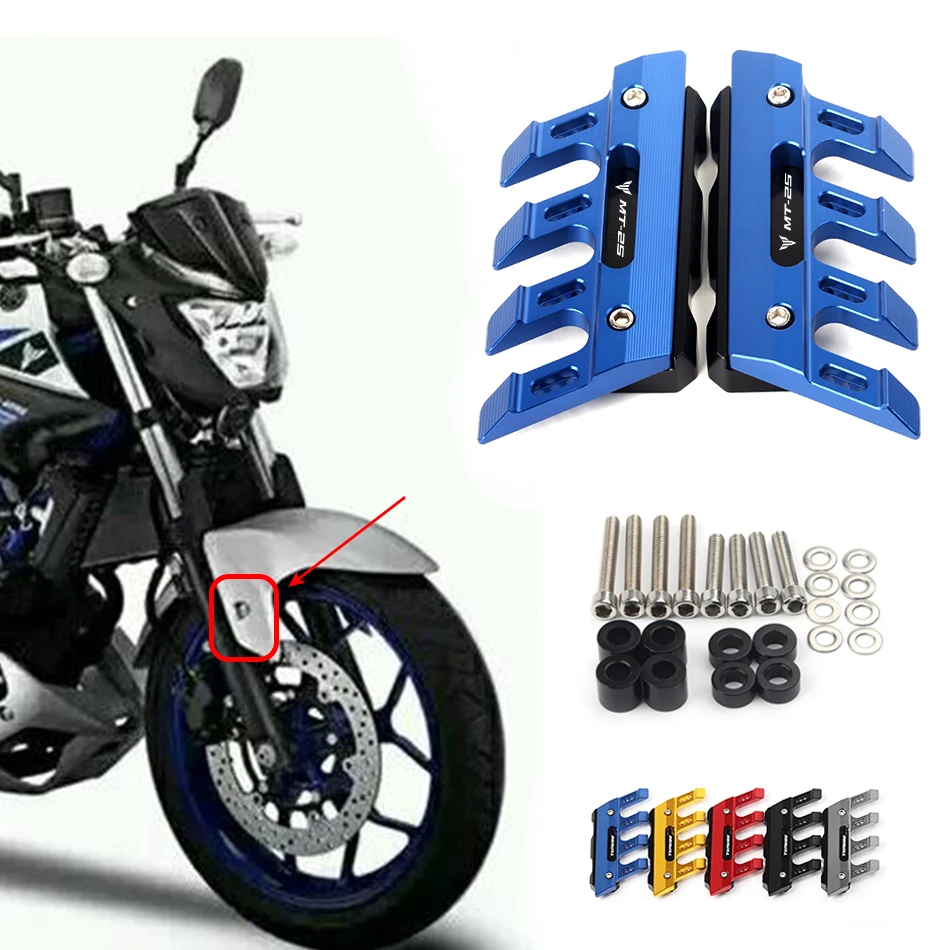 

Motorcycle Front Fender Side Protection Guard Mudguard Sliders For YAMAHA MT25 MT 25 MT-25 Accessories universal