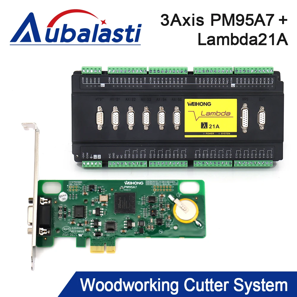 Aubalasti WeiHong 3Axis Lambda21A+PM95A7 CNC Woodworking Engraving Control System for CNC Woodworking Emgraver Machine