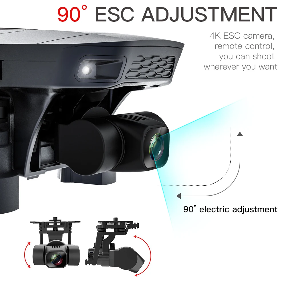 طائرة بدون طيار SG907Max مزودة بنظام تحديد المواقع 4K كاميرا احترافية عالية الدقة مزدوجة 3 محاور جيمبال 5G واي فاي Fpv RC قابلة للطي كوادكوبتر لعبة هد...