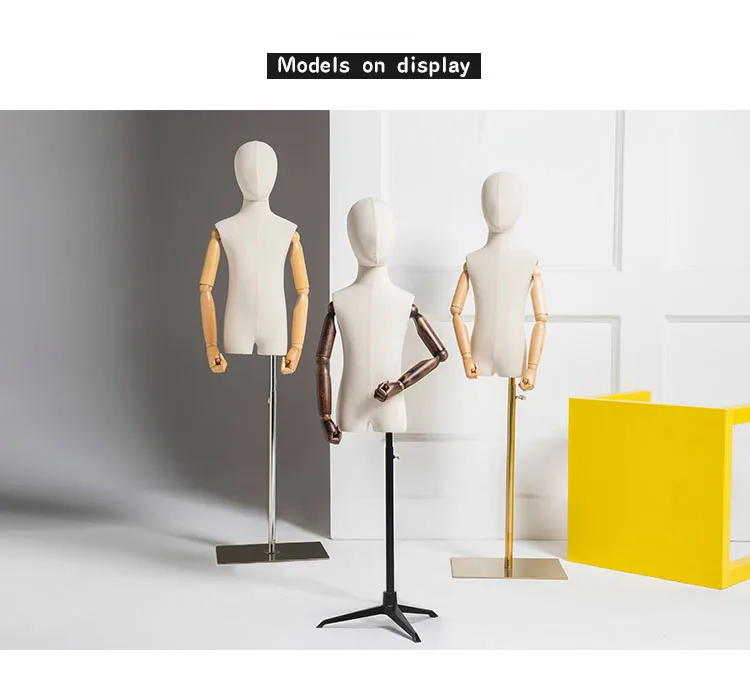 Children Model Thin Version Half Body Mannequin Clothes Lead Children's Clothing Shop Window For Display