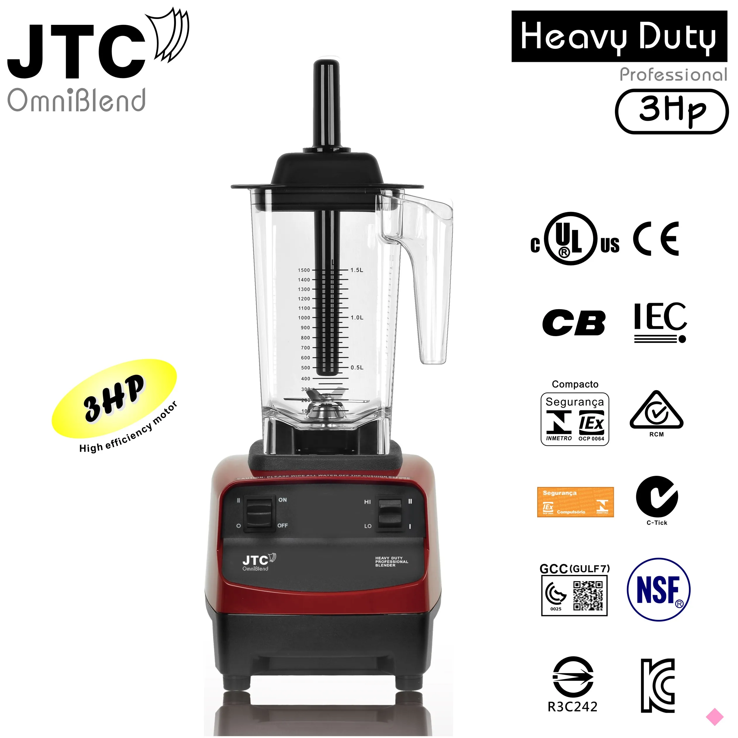 3HP Commercal Blender with BPA free jar free shipping, 100% guaranteed, NO. 1 quality in the world