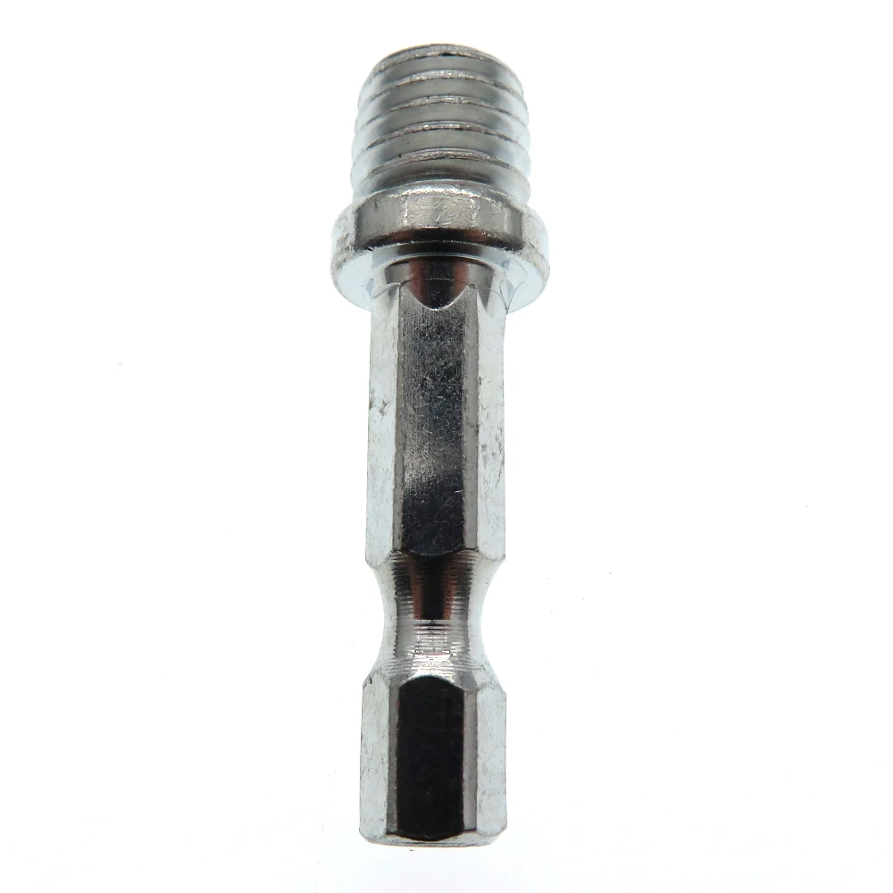 M10/m14 adaptador de rosca chave de fenda bit redondo hexágono biela mandril para broca elétrica almofada de apoio rotativo disco de polimento