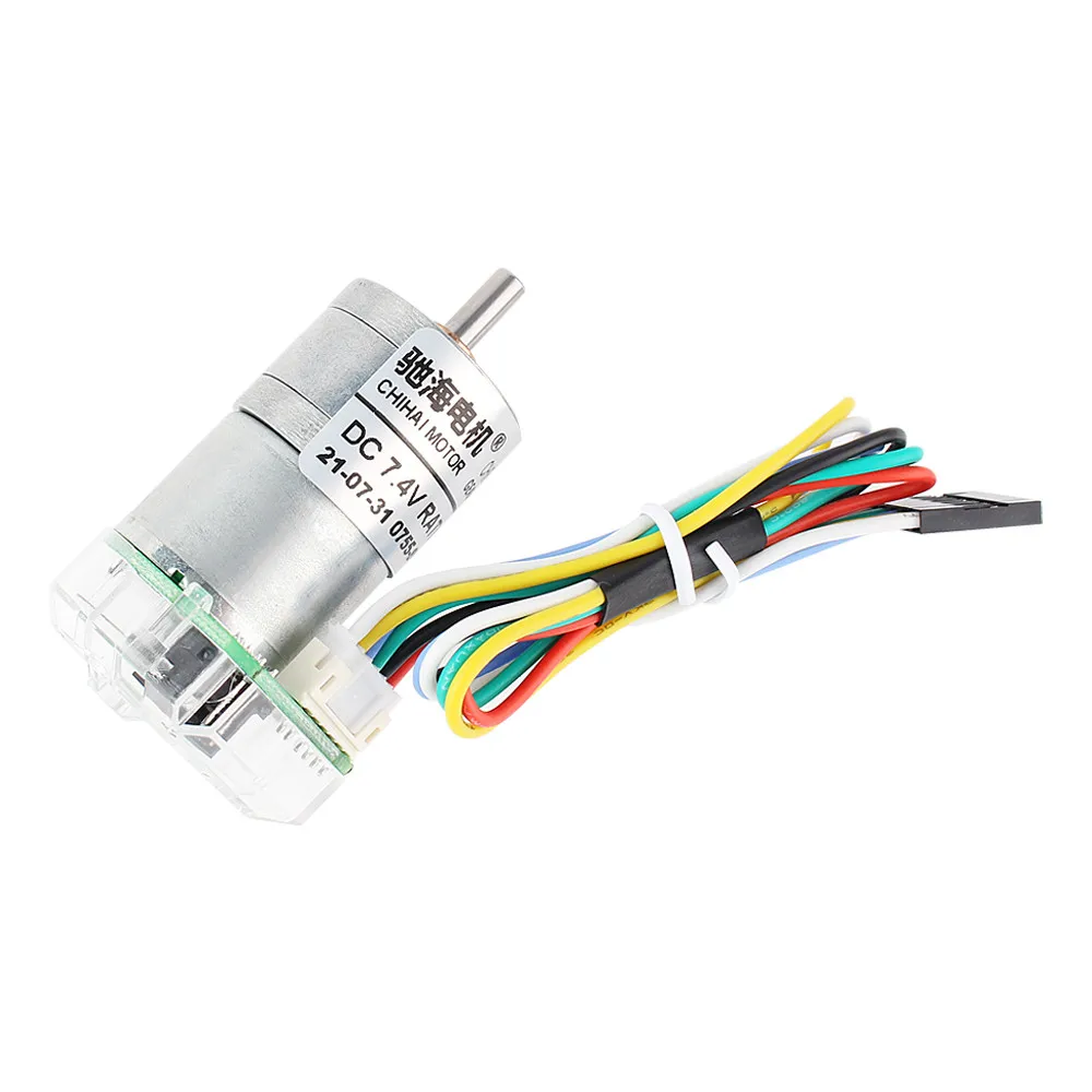 7.4V GM25-310 DC Gear Motor With AB Phase Photoelectric Encoder 25GA for Speed Measuring Two-Wheel Balancing Car/Robot CW/CCW