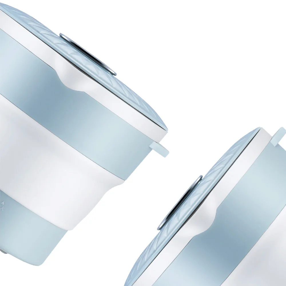 1.2L للطي مقلاة كهربائية غلاية ساخنة الغذاء الحاويات ساخنة علب الاغذية متعددة الوظائف طباخ المحمولة إناء/ قدر الشاي الطبخ