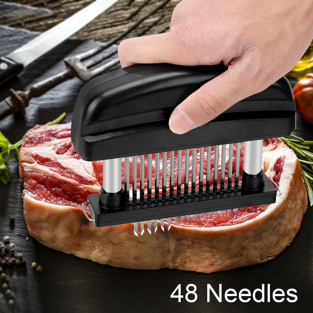 

Tender Meat Hammer Kitchen Tools 48 Blades Needle Stainless Steel Cooking Tools For Beef Steak Meat Tenderizer