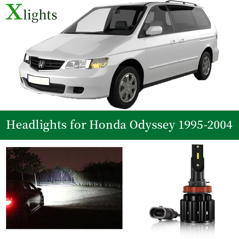 Xlights żarówka samochodowa do Honda Odyssey 1995 1996 1997 1998 1999 2000 2001 2002 2003 2004 LED reflektor światła mijania światła drogowe Canbus