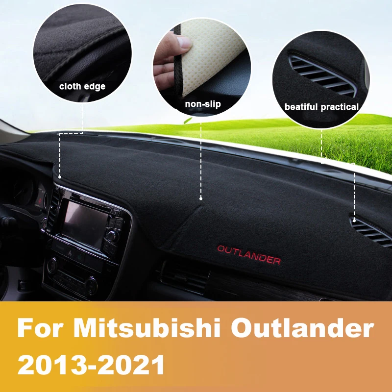 For Mitsubishi Outlander 3 2013-2016 2017 2018 2019 2020 Car Dashboard Cover Dash Mat Sun Shade Pad Carpet Anti-UV Accessories