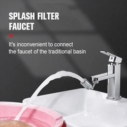 360°/ 720°Rotatable Faucet Sprinkler Splash-Proof Faucet Shower Water-Saving Pressurized Faucet Kitchen Accessories для кухни