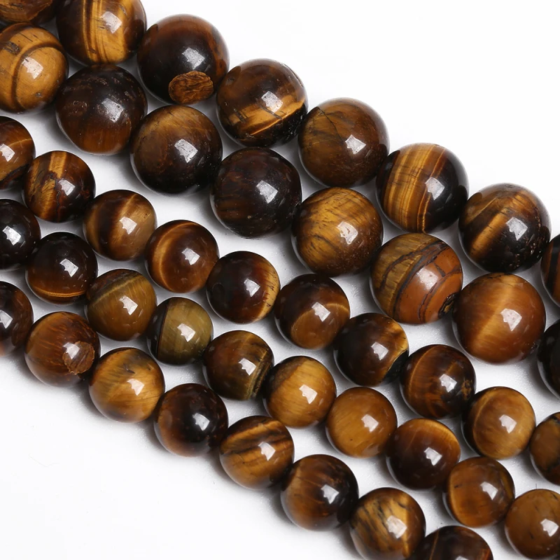 Natural Yellow Tiger Eye Beads For Jewelry Making Round Loose Beads DIY Bracelets Accessories 4 6 8 10 12 14 16mm Wholesale 15