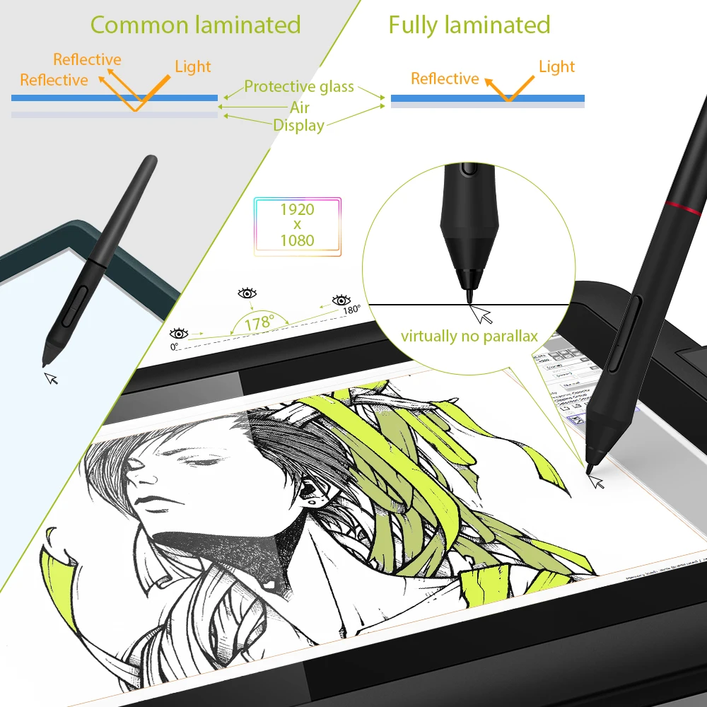 XPPen Artist 12 Pro 11.6 Inch Pen Display Graphics Digital Drawing Tablet Monitor Animation Art 3D Modeling Online Education