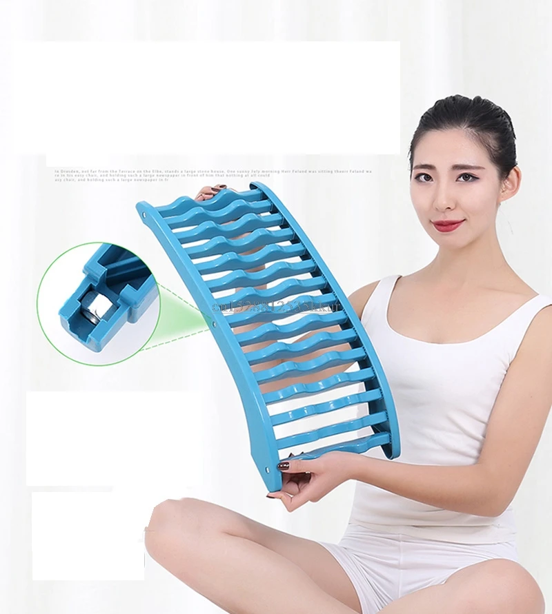 Magic Back Stretcher Lower Lumbar Massage Support Spine Pain Relief Chiropractic Lumbar stretch calibration device