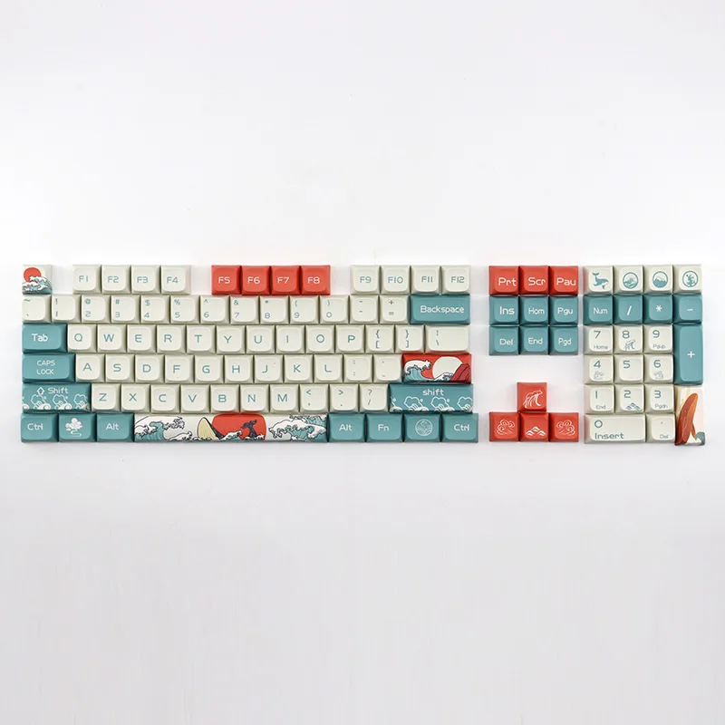 Coral Sea Keycaps PBT Keycap XDA Profile Sublimatiap Keycap Compatible with GH60 GK61/64/84/104
