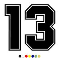 CS-930# 10cm 20cm 30cm Racing Number 13 funny car sticker vinyl decal for auto car stickers styling car decoration on bumper
