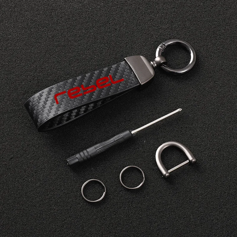 High-Grade Leather Motorcycle keychain Horseshoe Buckle Jewelry for For Honda Rebel CMX 300 500 CMX300 CMX500 2017- 2021