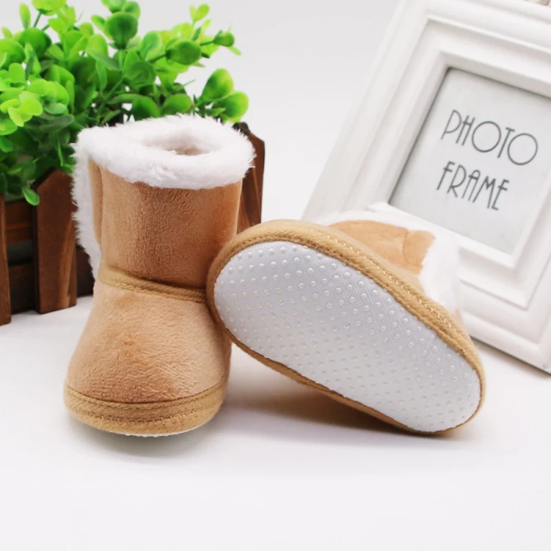 Botas de algodón cálidas para bebé recién nacido, zapatos informales para niño y niña, zapatos de suela suave antideslizantes bonitos para primeros