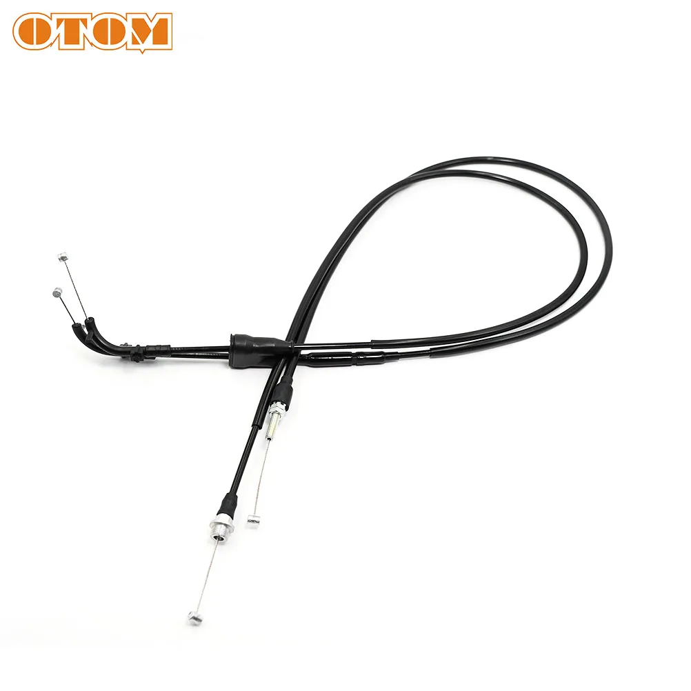 OTOM Motorcycle Throttle Cable Accelerator Pull Line Tension Straight Head Oil Hoses Wire Fuel Pipes For YAMAHA YZ250F WR250FX