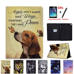 Case For iPad 10.2 7th 8th Generation 2019 2020 Smart Case Cover For iPad Pro 10.5 Air 3 Fundas Cartoon Dog Tiger Coque +Gift