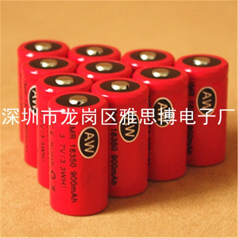 

900mAh 18350 3.7V High Quality Cusp Lithium Battery Sufficient Capacity Durable Portable Dynamical Type