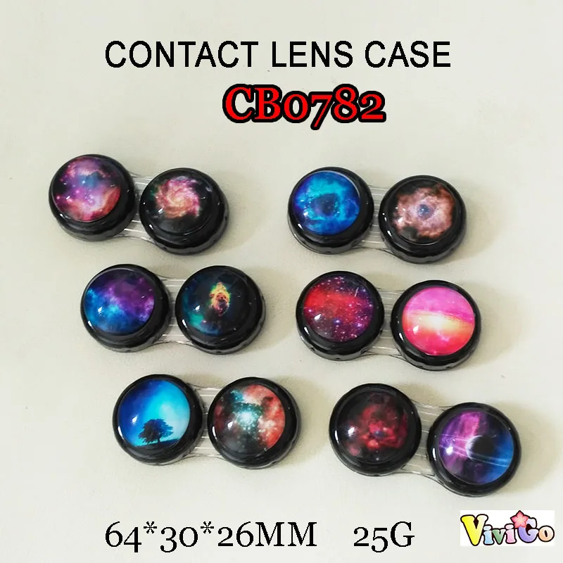 

Galaxy Contact Lens Case Cute Milky Way Pocket Box Convenient Travel Box for Lenses Star Container CB0782