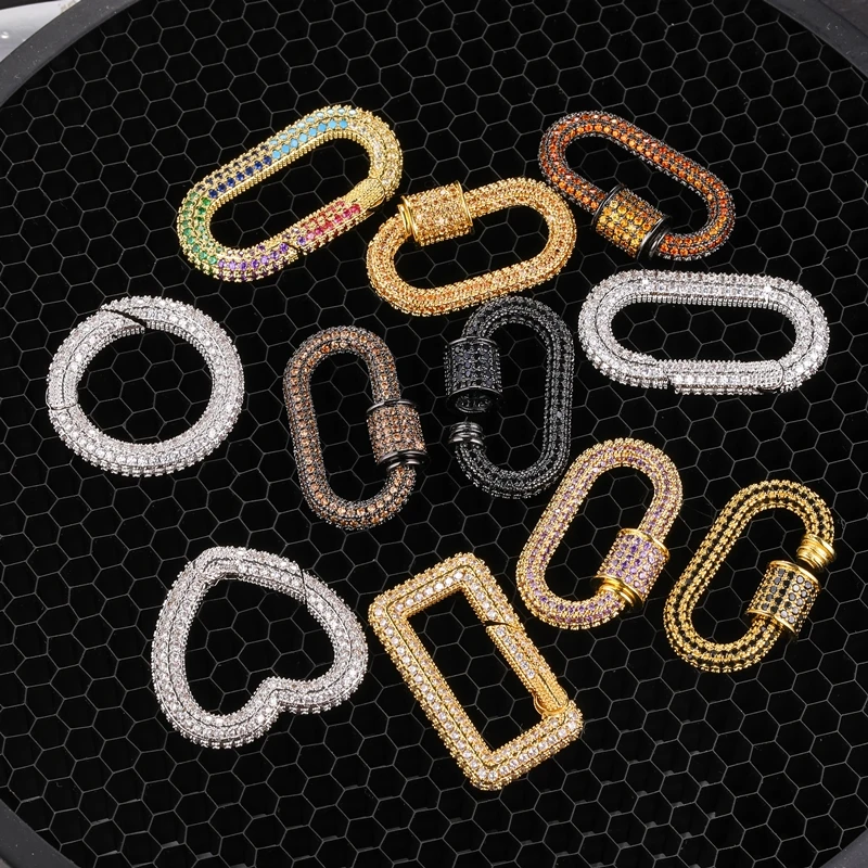Juya DIY Neue Designer Kostüm Schmuck Machen Liefert Handgemachte Dekorative Anhänger Karabiner Verschluss Schraube Lock Verschlüsse Großhandel – Detail 1
