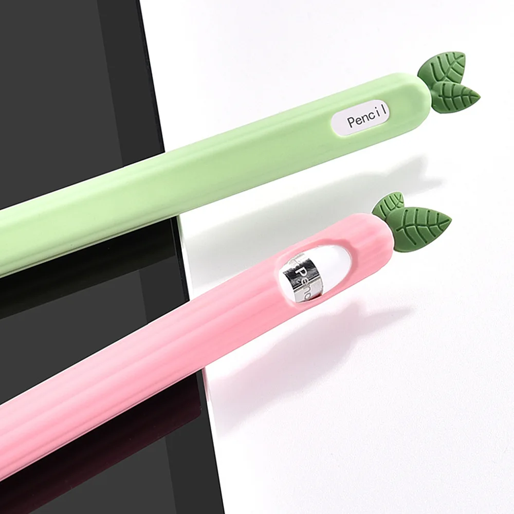 Silicone Stylus Pencil Protective Skin Cute Carrot Sleeve Anti-Scratch Non-Slip Case Nib Cover For Apple Pencil 2 Generation