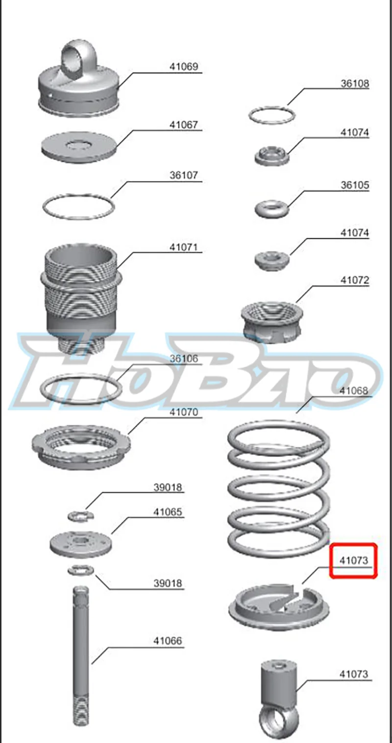 

Original OFNA/HOBAO RACING 41073 SHOCK BALL JOINT For HYPER 1/10 H4E Competition Touring Car