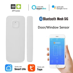 CUSAM-Sensor de contacto para puerta y ventana, Detector inteligente de seguridad para el hogar, inalámbrico, alarma antirrobo, App Push, Tuya, Bluetooth