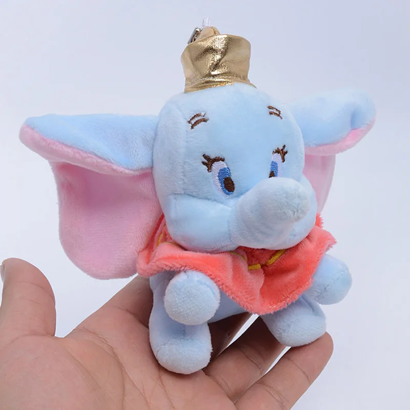 Мягкая Плюшевая мини-игрушка Disney Store, мини брелки с короной и слоном, 12 см, 4,7 дюйма, для рюкзаков, фильмов и ТВ, кукла из аниме