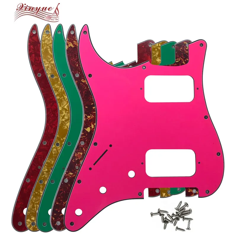 Xinyue Guitar Parts For Left Handed FD  US 11 Mounting Screw Hole Standard Start HH Humbucker Guitar Pickguard