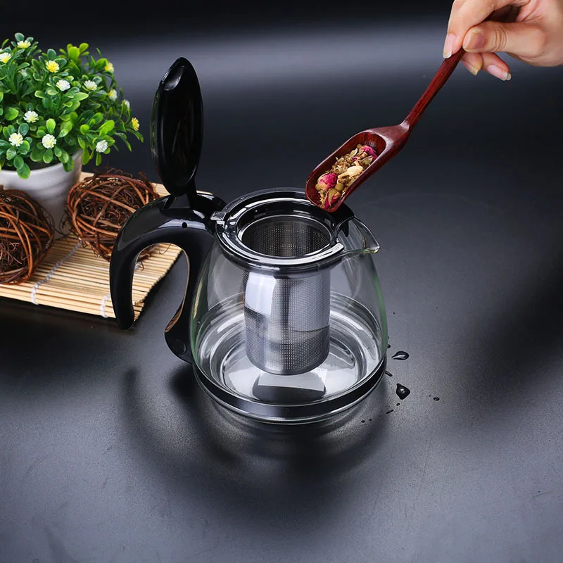 Creative Design Glass Teapot 750ml &1200ml Fashion Glass Teapot  for Tea Flower with Removable Steel Infuser Filter Tea Kettle