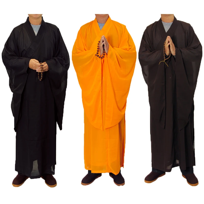 5 Colors Zen Buddhist Robe Lay Monk Meditation Gown Monk Training Uniform Suit Lay Buddhist Clothes Set