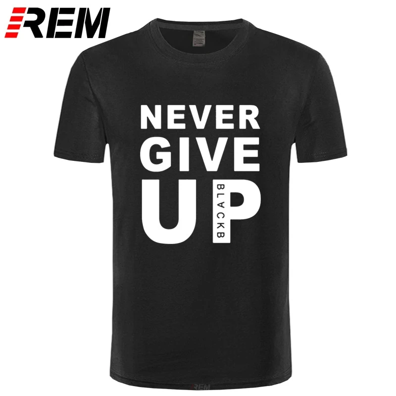 محمد صلاح أبدا التخلي عن تي شيرت رجل تيشيرت بأكمام قصيرة تي شيرت قطن مان