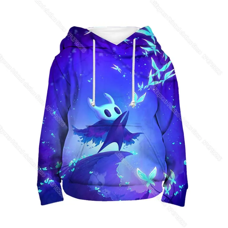 Children 3D Hollow Knight Printed Hoodies Kids Cartoon Anime Sweatshirts Spring Autumn Boys Girls Pullovers Toddler Tops Coat