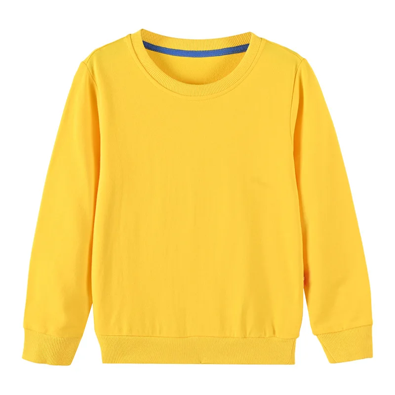 Autumn 2-12Years Children\'s Coat Tops Colorful Clothes Toddler Baby Kids Boys Girls Cotton Casual Hooded Solid Plain Sweatshirt