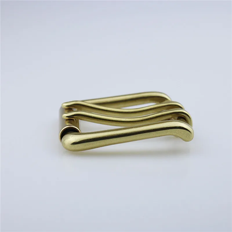 Solid Brass Roller Belt Buckle for Men Leather Craft Hardware Double Pins BOR Finish 38mm Accessories