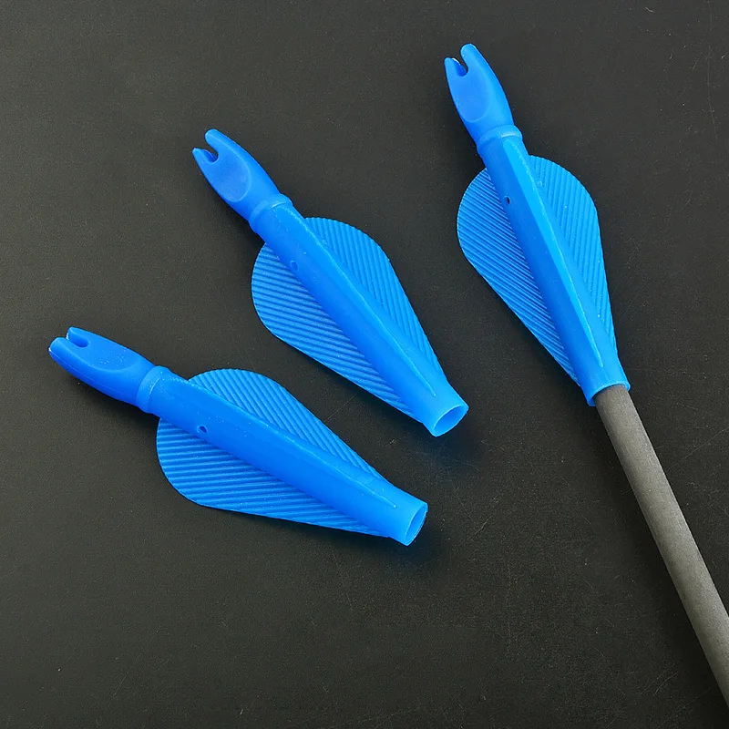 6/12 pçs 8mm seta nock pena de seta caudas de seta de plástico para diy caça tiro setas arco recurvo composto