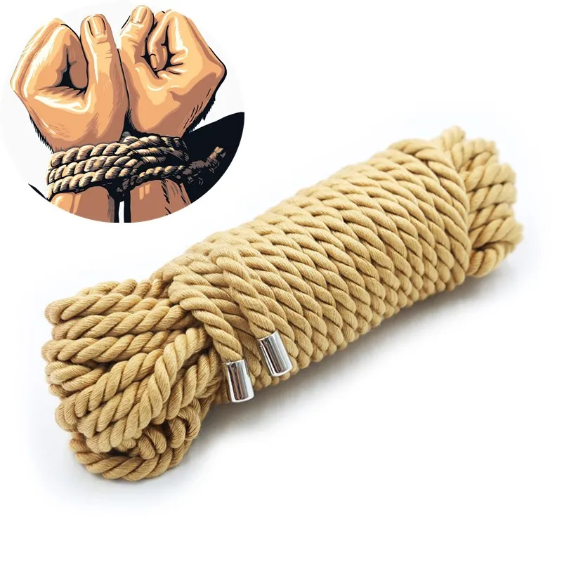 5/10/20M Cotton Shibari Rope Adult SM Restraint Games BDSM Bondage Rope Body to Tied Binding Binder Erotic Sex Toys for Couples