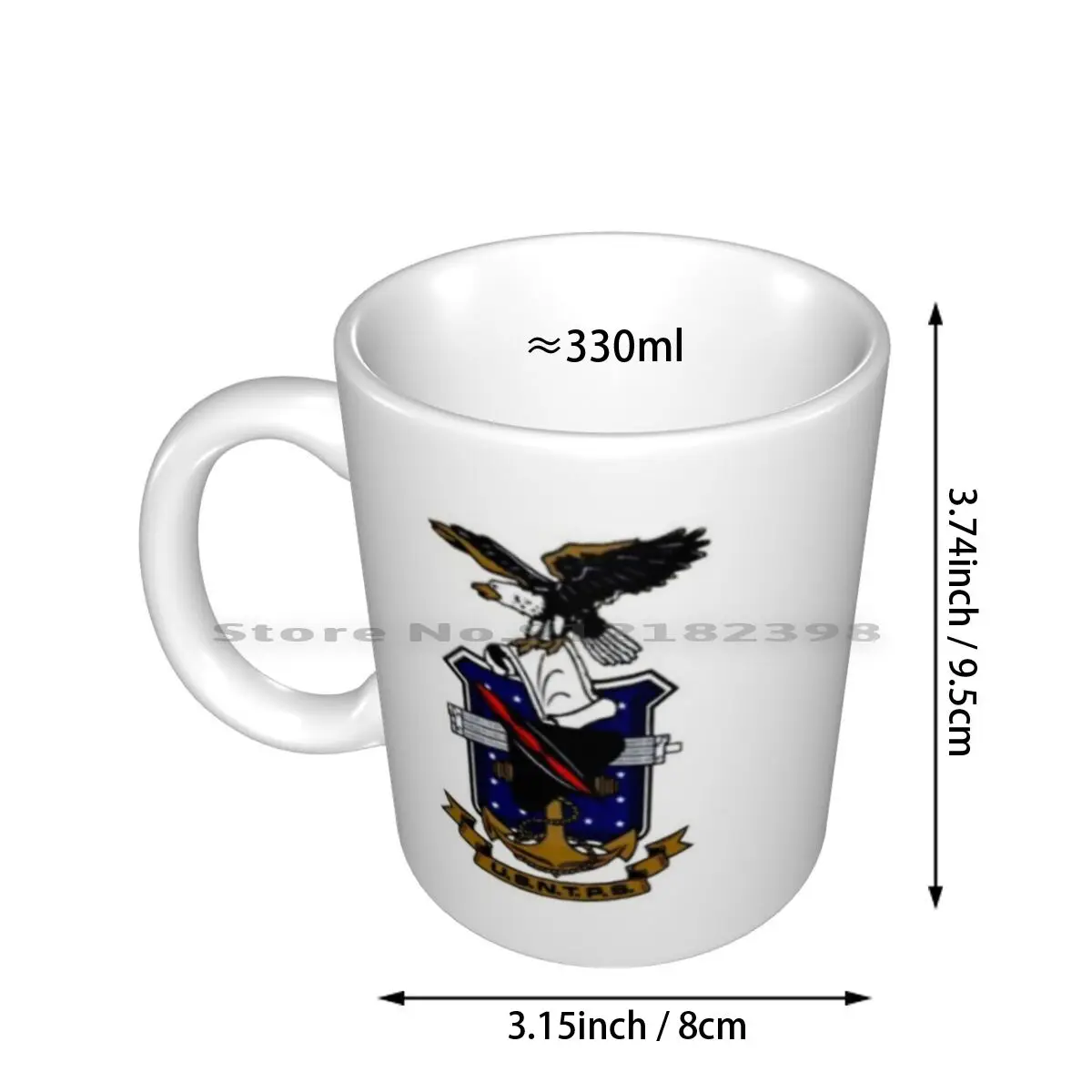 Test Pilot School ( Usntps ) Crest Ceramic Mugs Coffee Cups Milk Tea Mug Naval Test Pilot School Usntps Logo Crest Patch Emblem