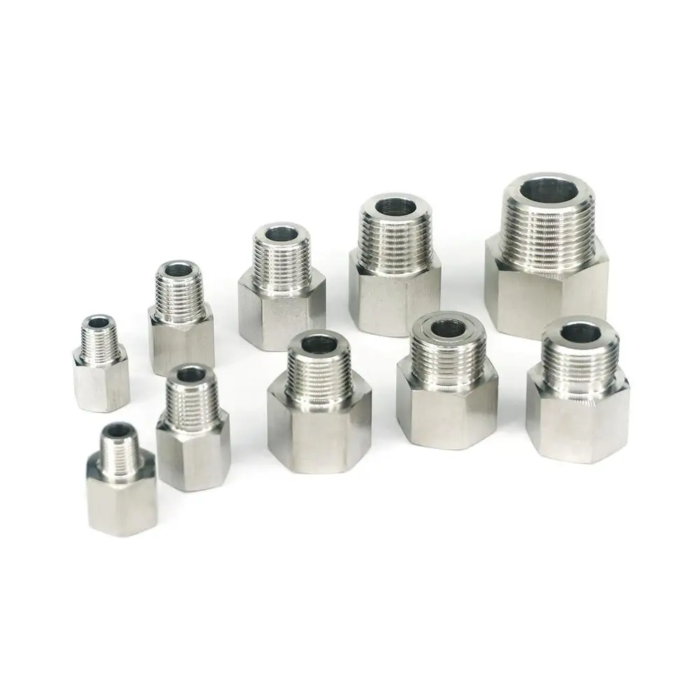 Reduce BSPP BSPT Metric Female- Male 304 Stainless Steel Hex Pipe Fitting High Pressure