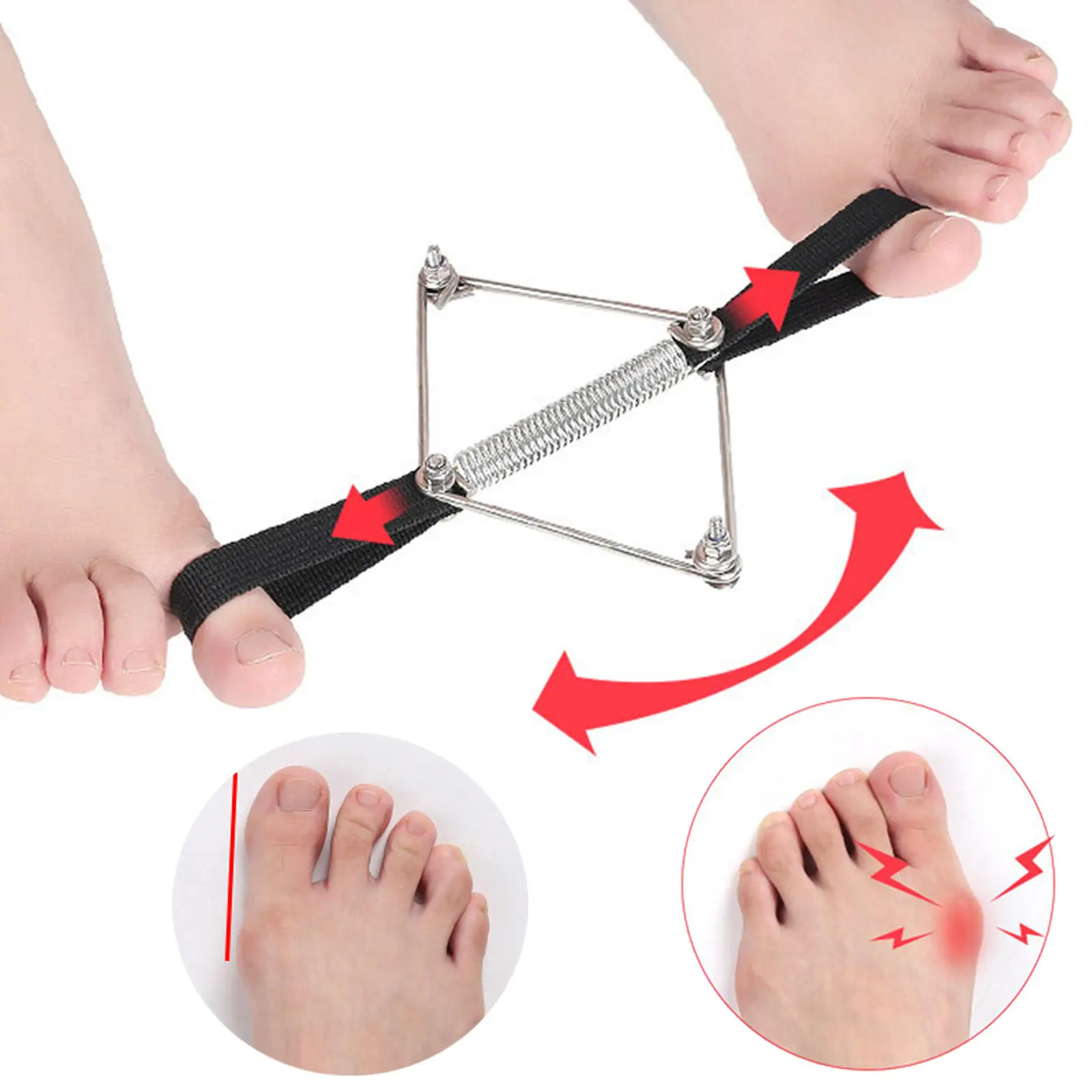 Bunion Corrector Nylon Steel Soft Toe Stretcher Toe Exerciser for Hammer Toes Yoga The Pilates Method for Women Men Wellness Use