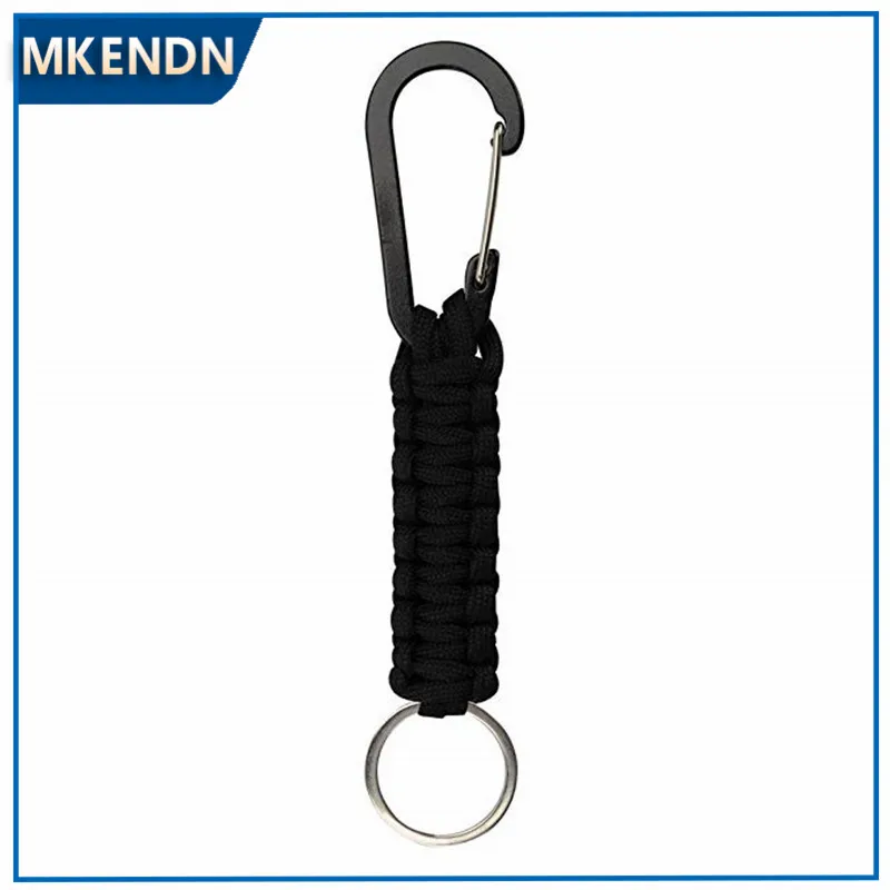 MKENDN Outdoor Umbrella Rope Keychain Climb Keychain Tactical Survival Tool Carabiner Hook Cord Backpack Buckle Spory Style