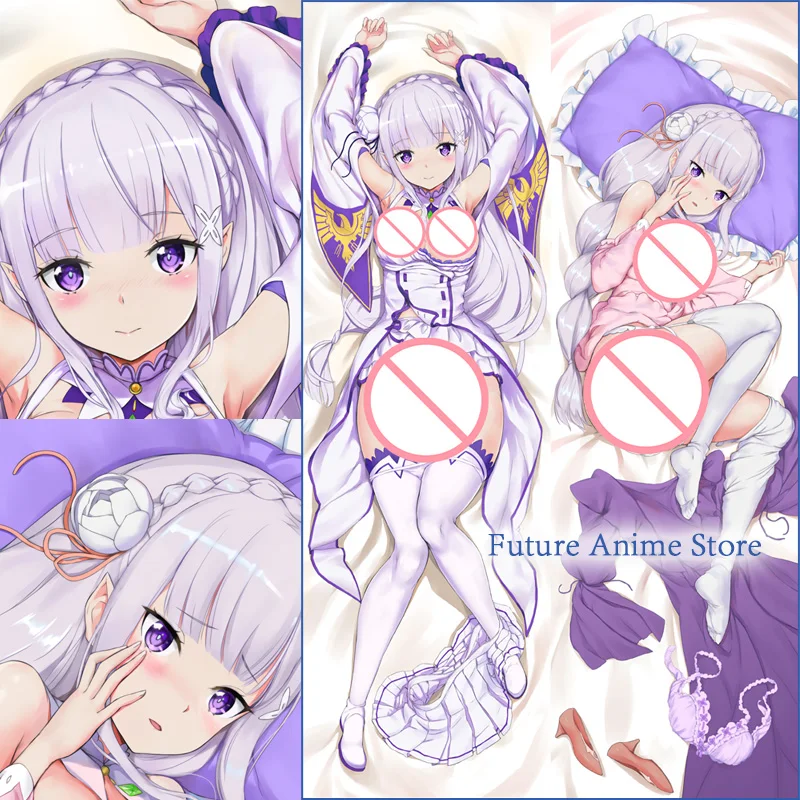 

Подушка для тела с двусторонним принтом Dakimakura Anime Emilia Re:Zero