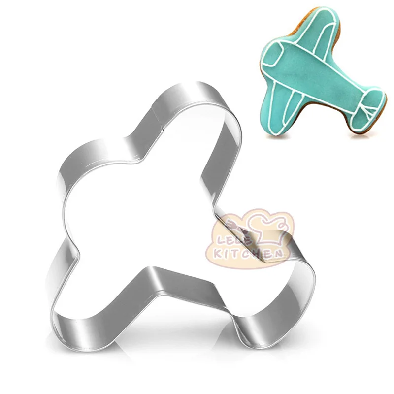 

1pcs Plane Aircraft Cookware patisserie galletas Bisuit Cookie Cutter Fondant Cake Decorating Tools Pastry Shop Baking Mold DIY
