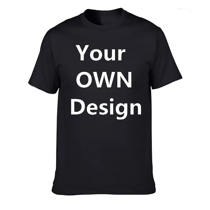 New Your like Photo or Logo DIY Custom T Shirt Casual t shirt Men 100% Cotton Short Sleeve O-Neck Plus Size Quality Tops Tees