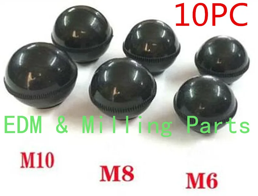 10PC Bridgeport Plastic Ball Knobs Machine Handles M10 M8 M6 For CNC EDM Spark Milling Machine Drilling Grinder Lathe Service