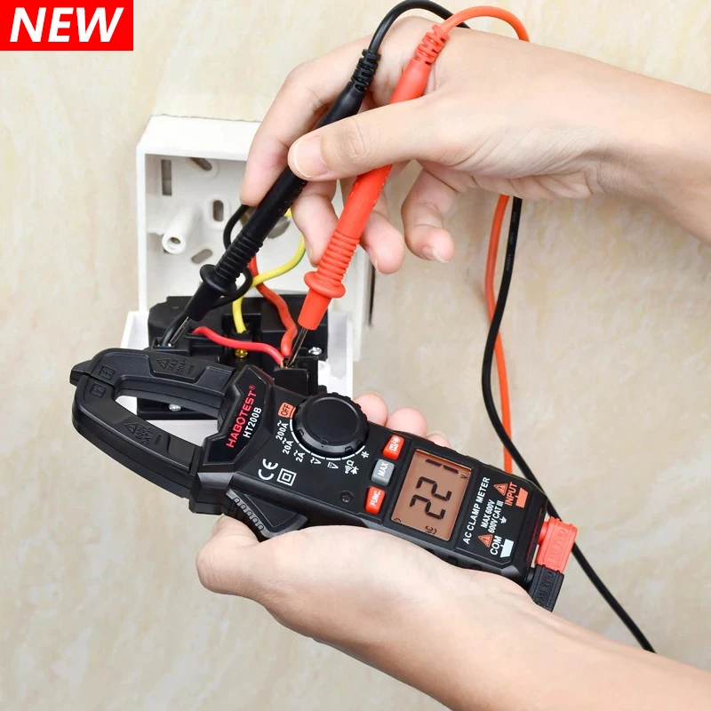 HABOTEST Current Clamp Poke Meter Multimeter Amper Capacitance Pliers Ammeter AC DC 600V 2000 counts Tester Pinza Amperimetrica