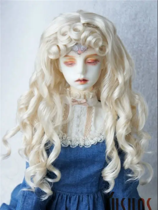 JD276 1/8 1/6 1/4 1/3 Curly BJD Synthetic Mohair Wig From Size 5-6inch to 9-10Inch Doll Hair OB11 YOSD MSD SD Blythe Accessories