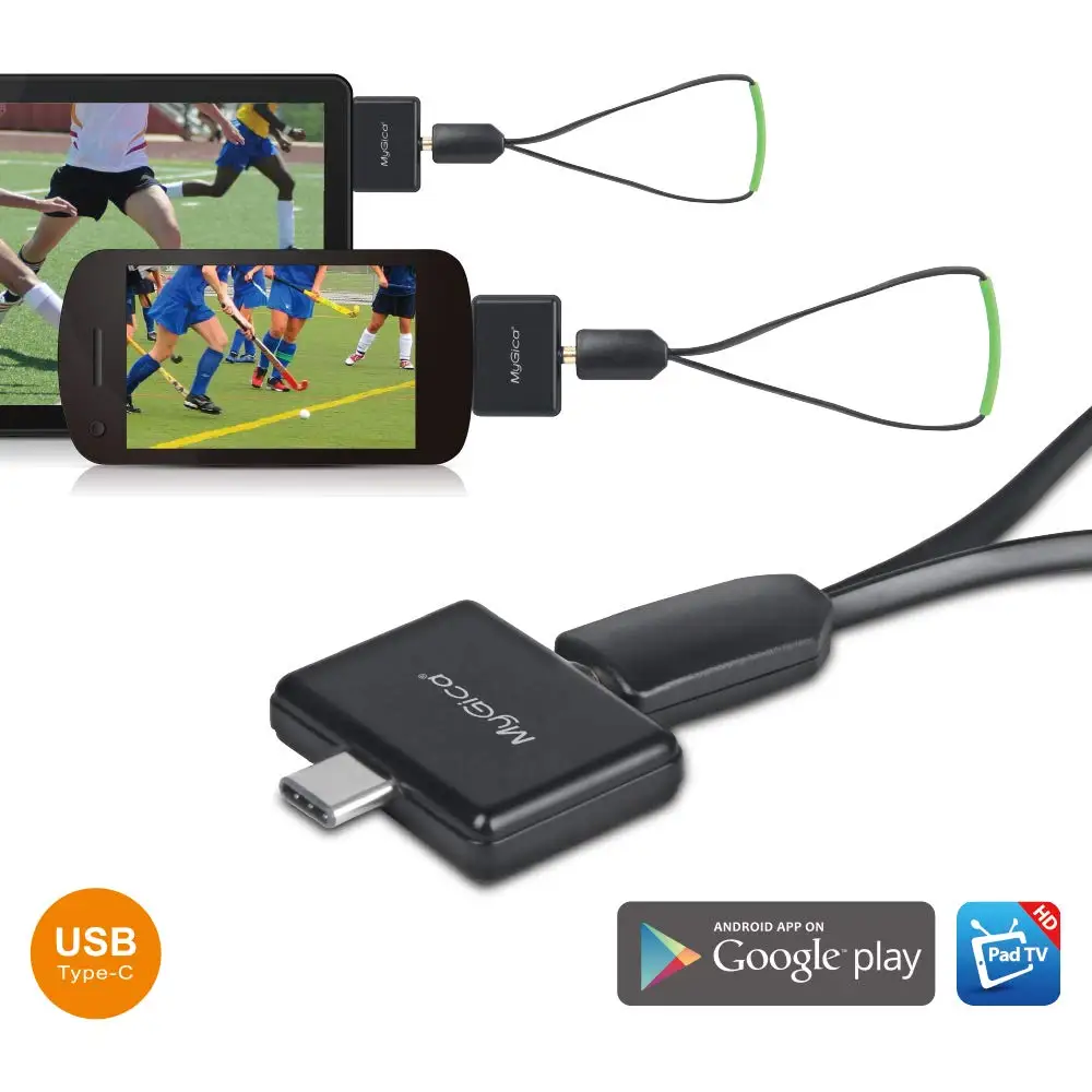 TV digital ATSC com celular Android ou Pad, novo sintonizador de TV, USB tipo C, PT682C