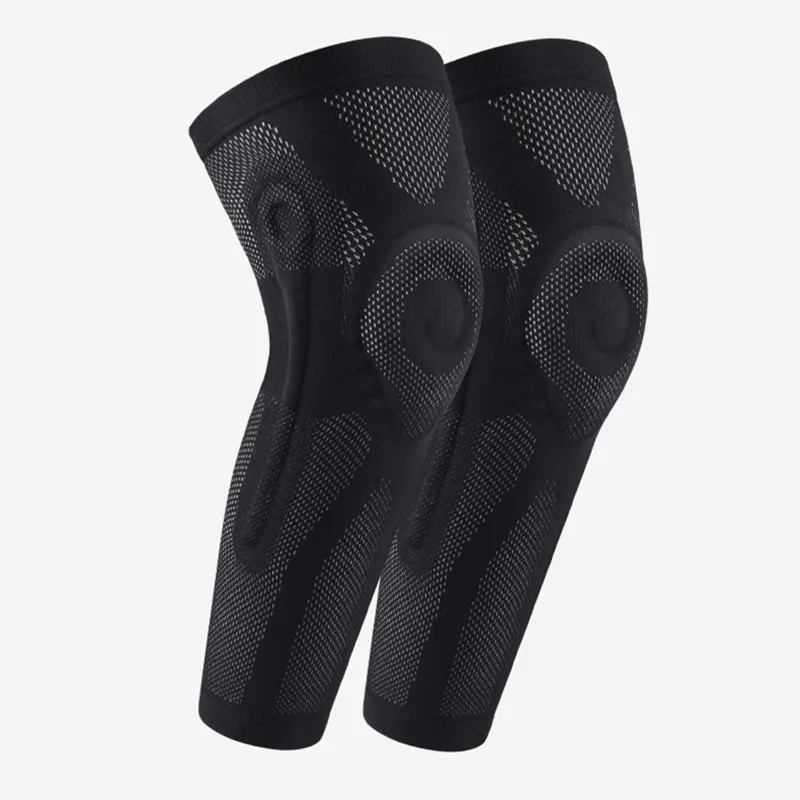 1pc Thin Knee Pads Running Basketball Lengthen Leg Compression Sleeve Knee Support Brace Silicone Pad Sports Knee Sleeve